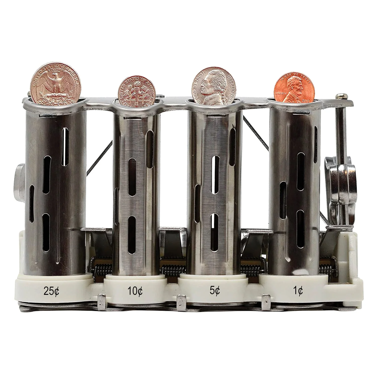 Nadex Coins 4-Barrel Steel Coin Dispenser Money Changer with Belt Clips - Image 5