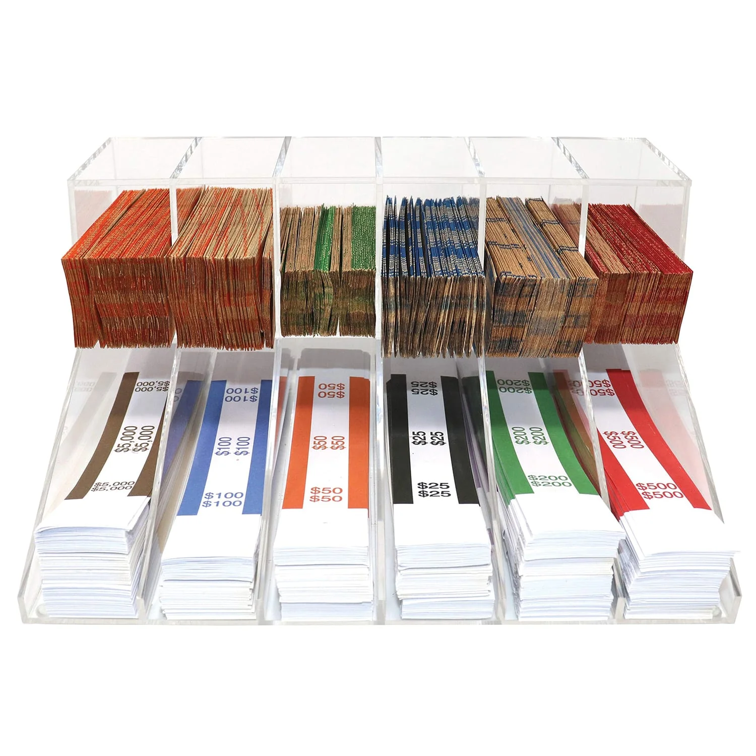Nadex Coins Acrylic Bills and Coins Wrappers Tray