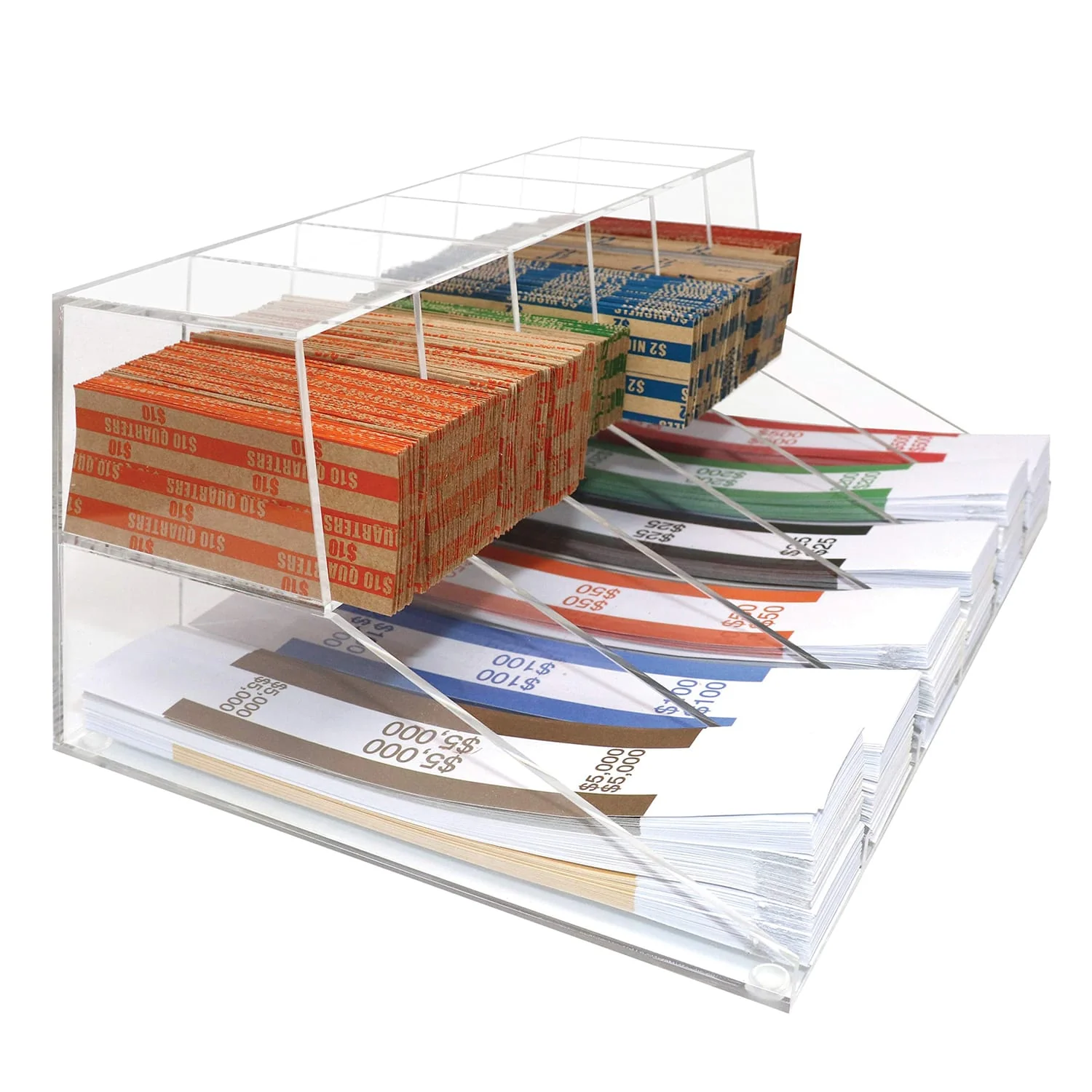Nadex Coins Acrylic Bills and Coins Wrappers Tray - Image 2