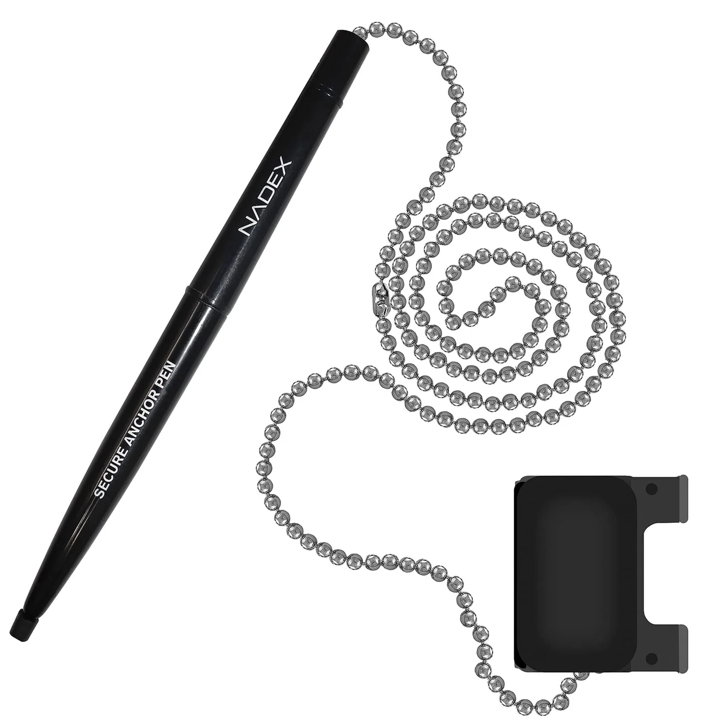 Nadex Coins Ball and Chain Security Pen Set, 12 Pen, Black - Image 5
