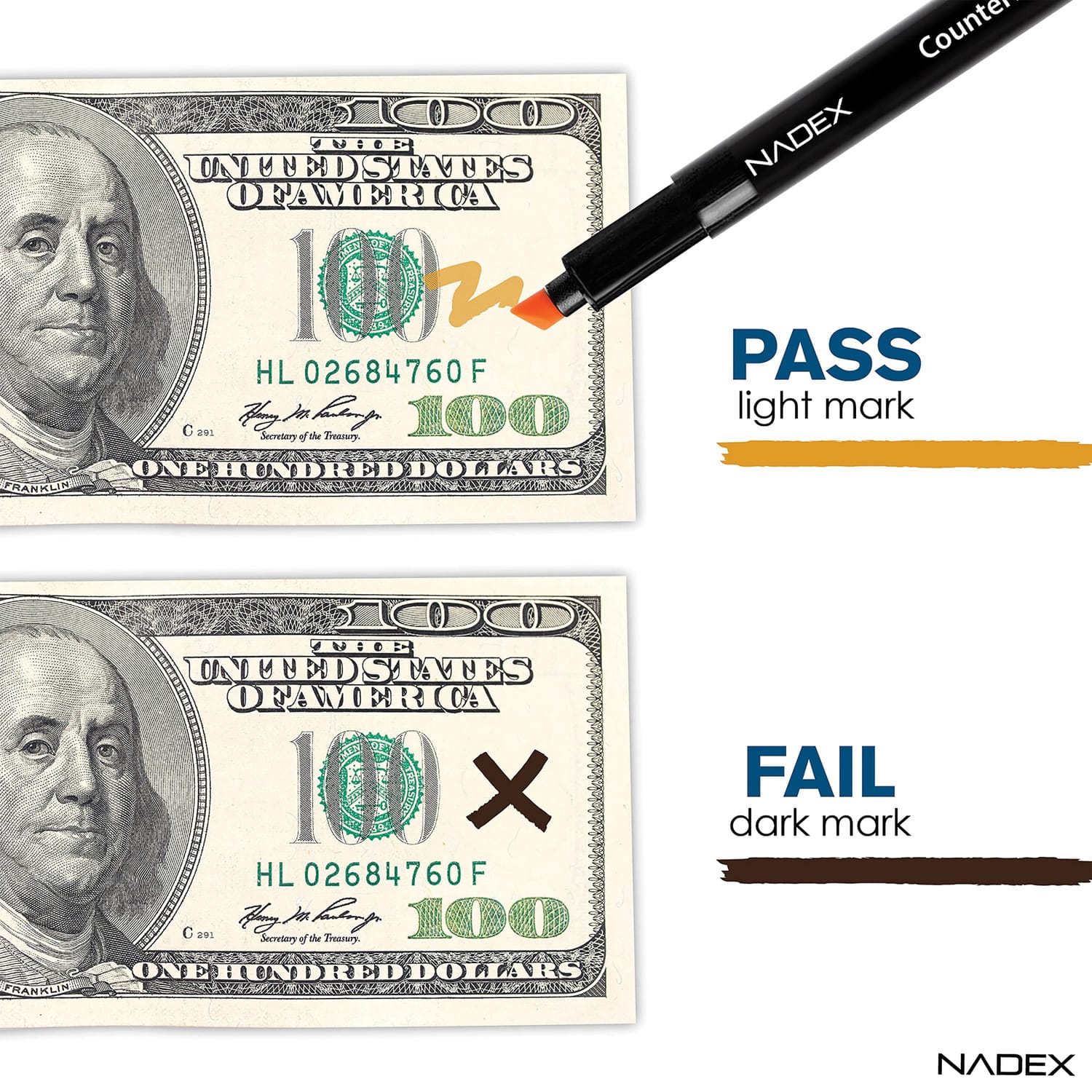 Nadex Coins Easy Swipe Counterfeit Pens, 6 Pack - Image 2