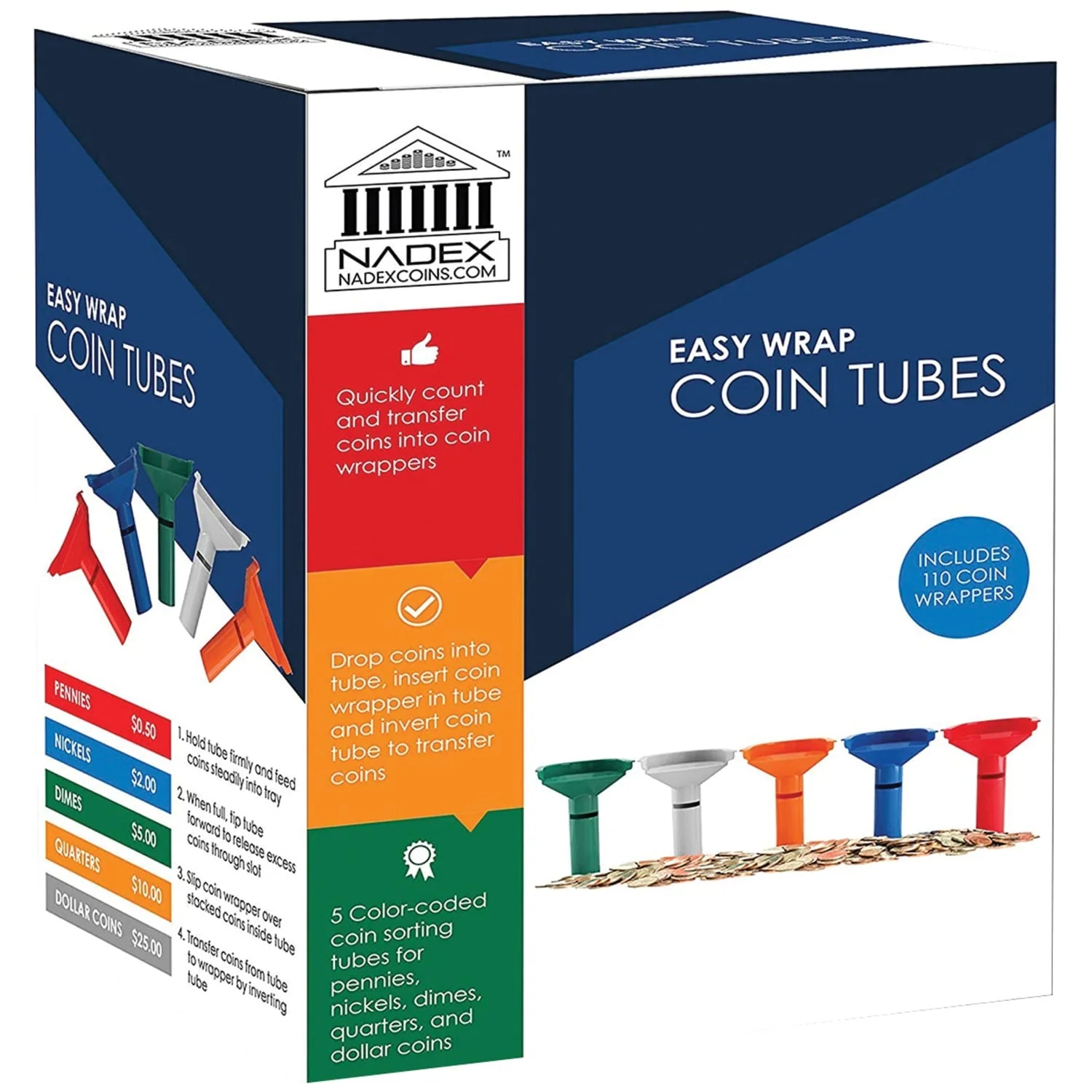 Nadex Coins Easy-Wrap Coin Stacking Tubes - Image 2