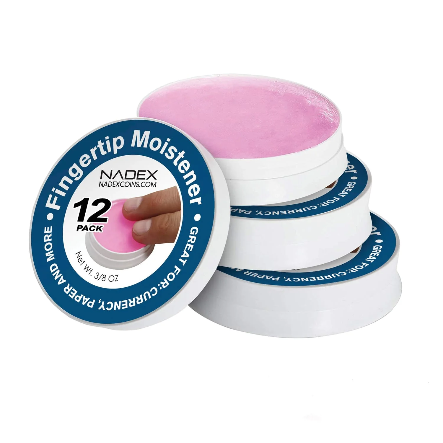 Nadex Coins Fingertip Moistener Pads, 12 Pack - Image 4