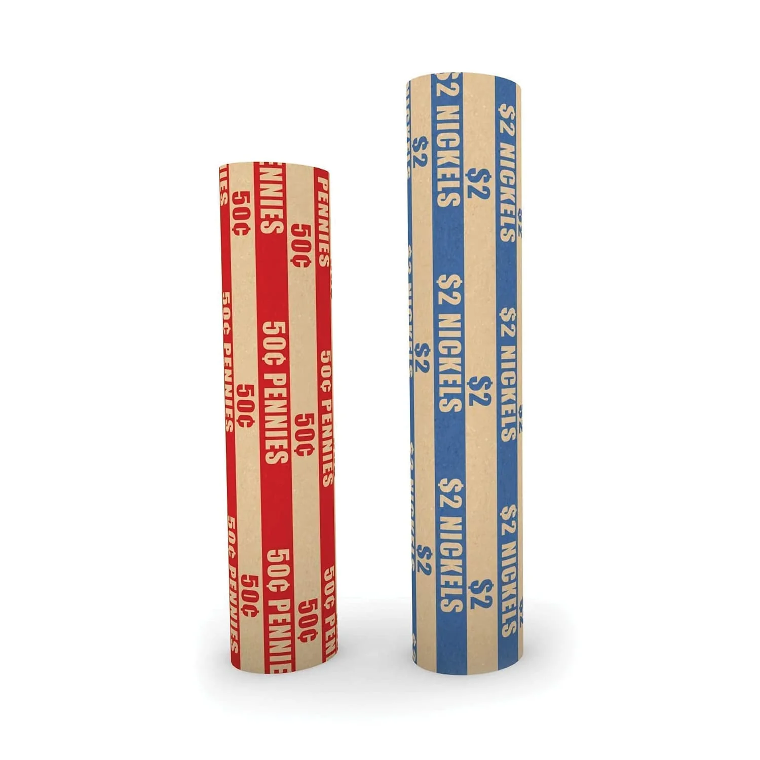Nadex Coins Flat Standard Striped Coin Roll Wrappers for U.S. Coins, 1000 Pack - Image 5