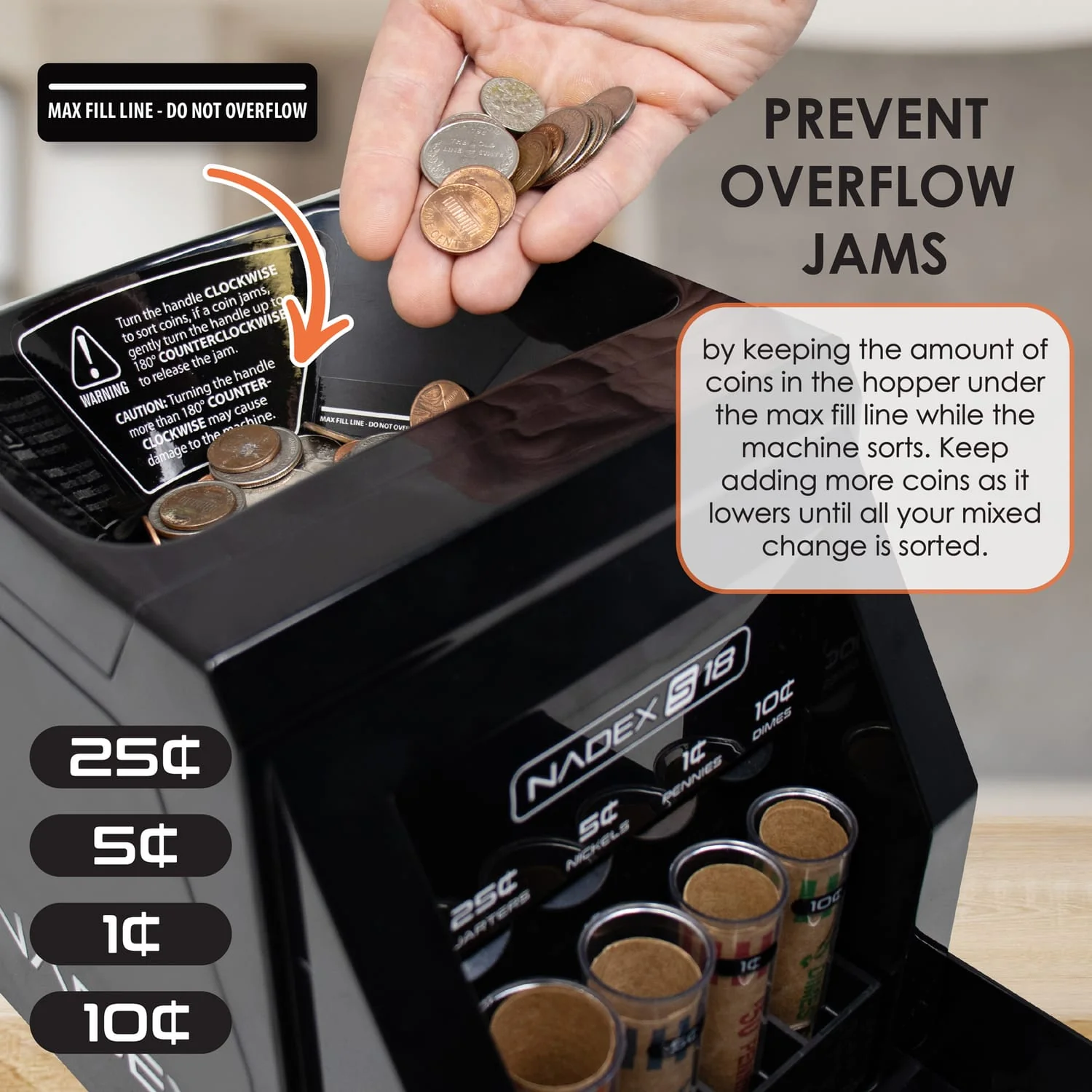 Nadex Coins S18 Manual Coin Sorter and Wrapper - Image 5