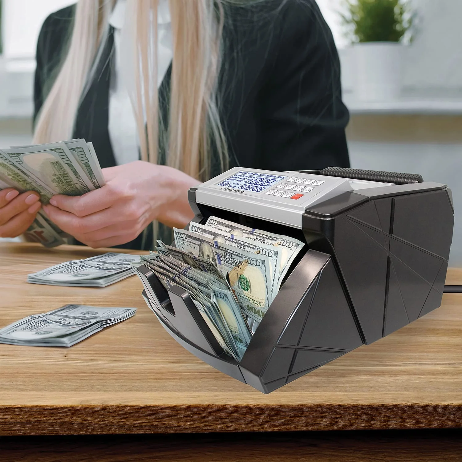 Nadex Coins V1800 Money Counter and Counterfeit Detector - Image 4
