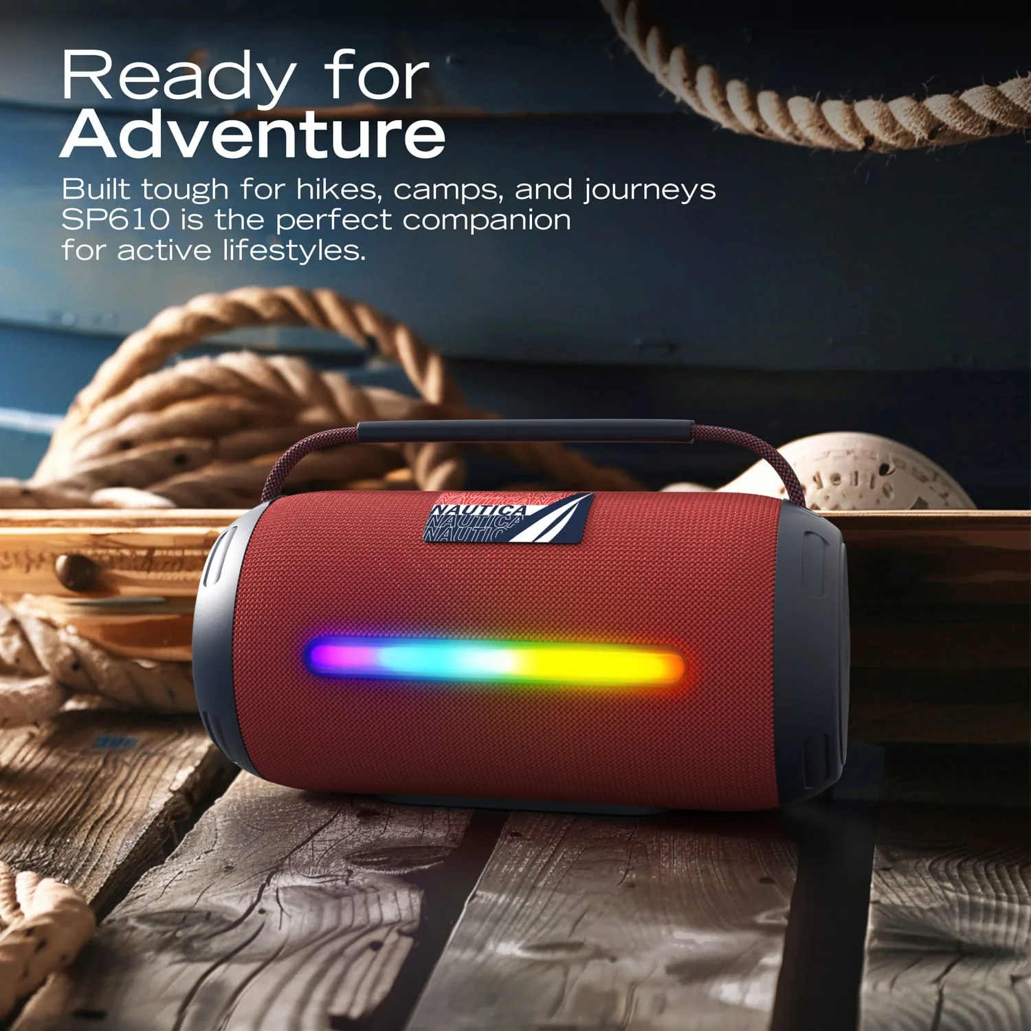 Nautica Urban SP600 Portable Bluetooth Speaker, Navy Red - Image 3