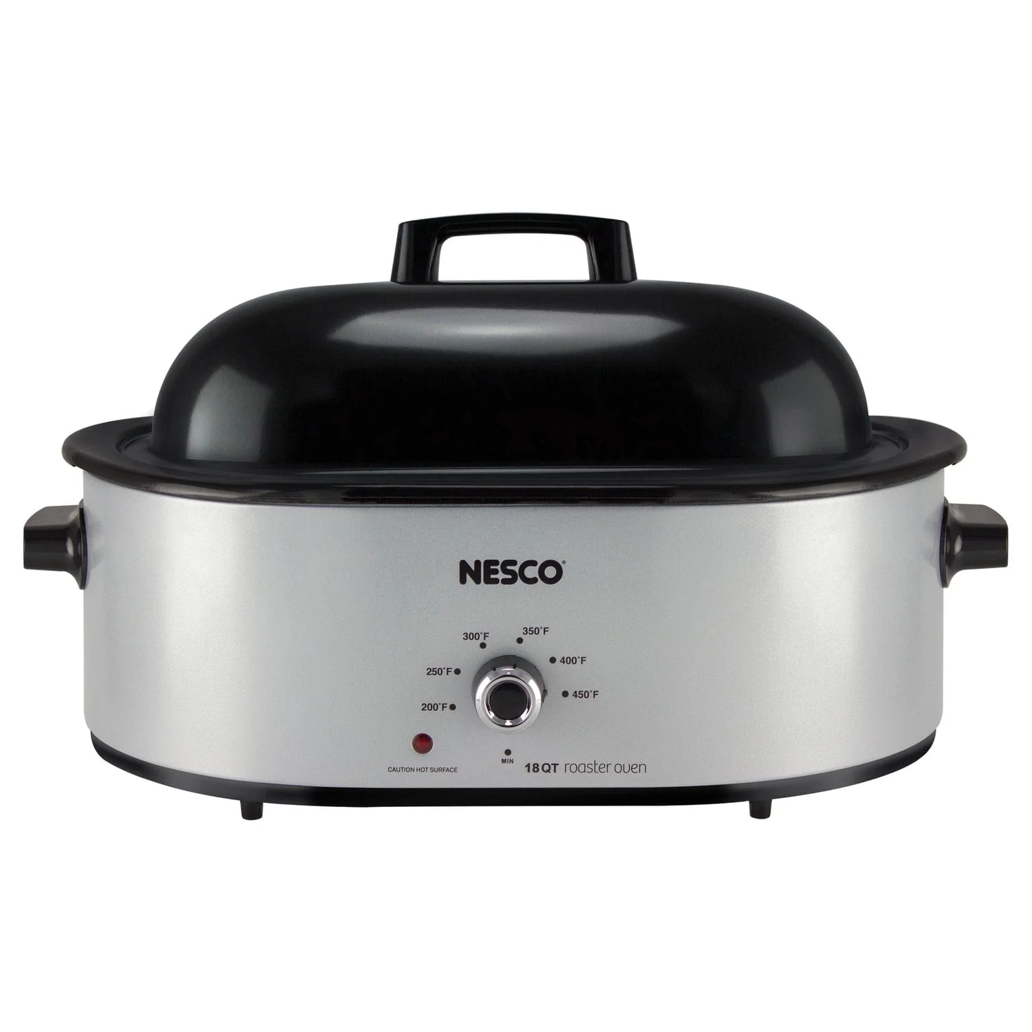 Nesco 18-Qt. 1450-Watt Roaster with Porcelain Cookwell, Silver - Image 4
