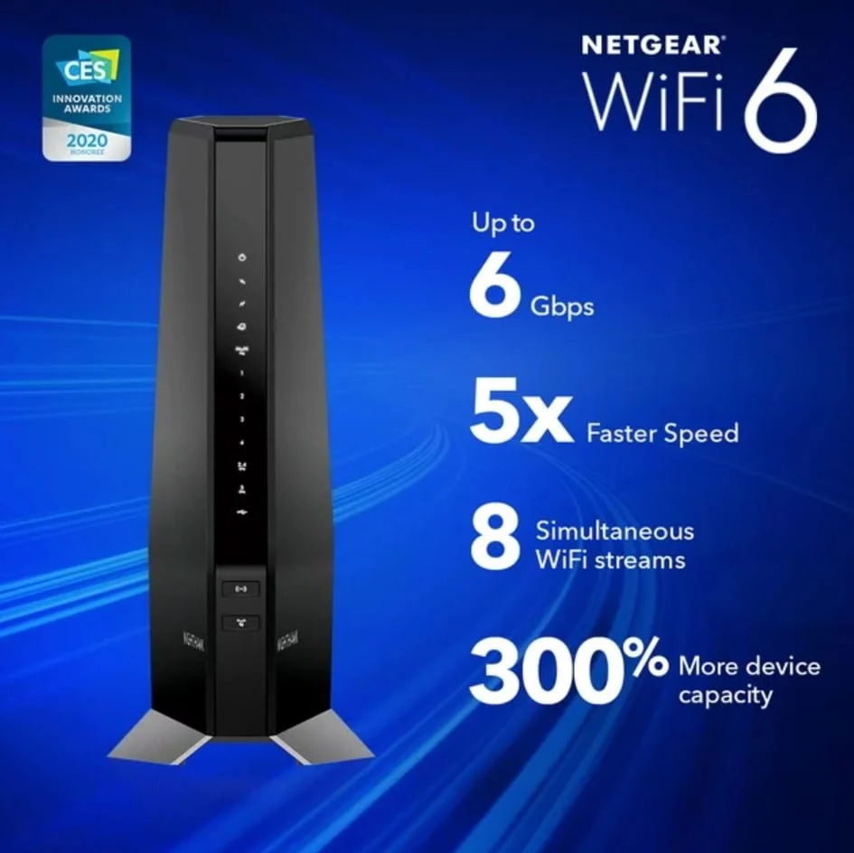 Netgear CAX80 Nighthawk AX6000 6Gbps DOCSIS 3.1 WiFi 6 Cable Modem - Certified Refurbished - Image 10