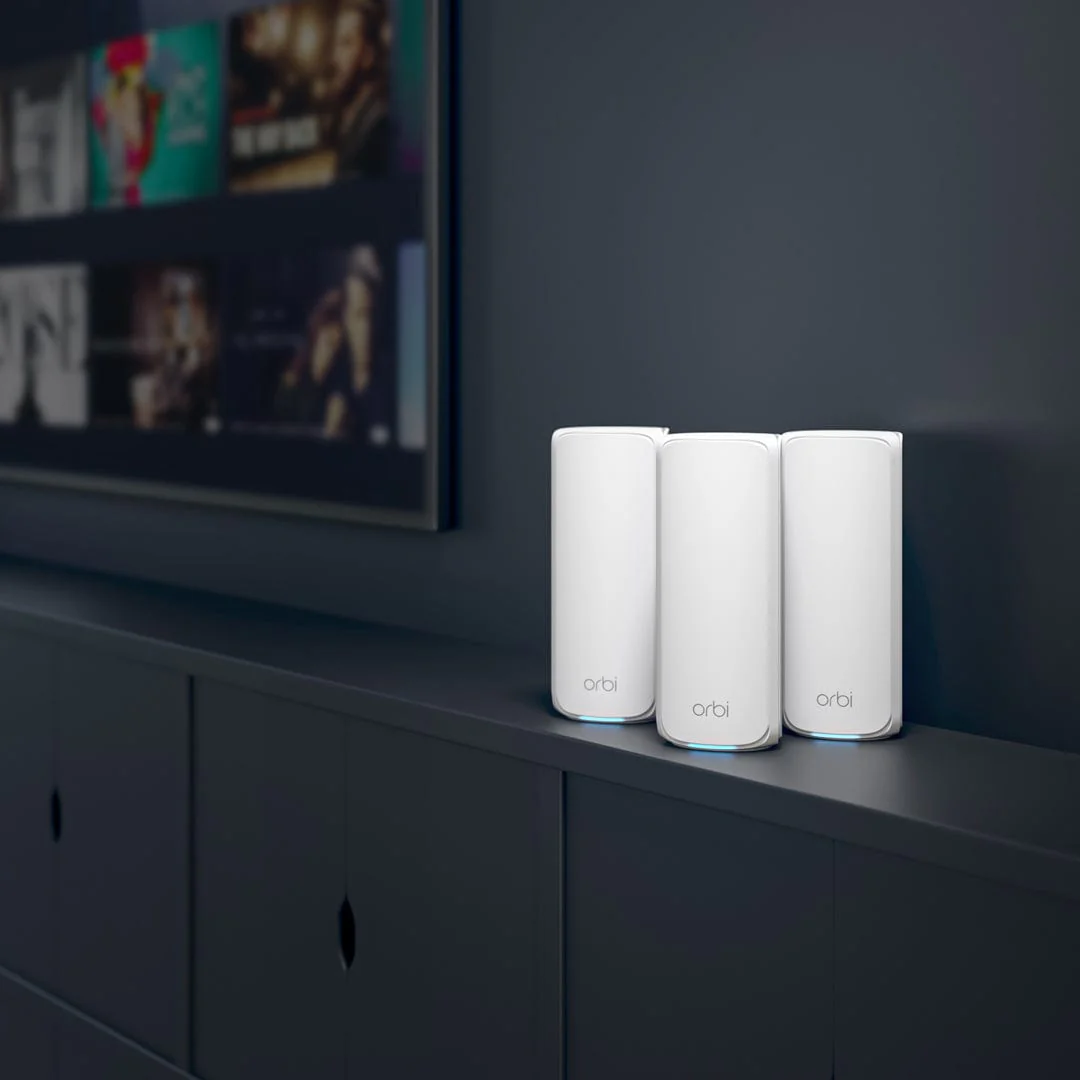 Netgear Orbi 770 Series RBE773 Tri-Band WiFi 7 Mesh System, 3-Pack (Router + 2 Satellites), 11Gbps, Covers Up to 8000 Sq. Ft., White - Image 9