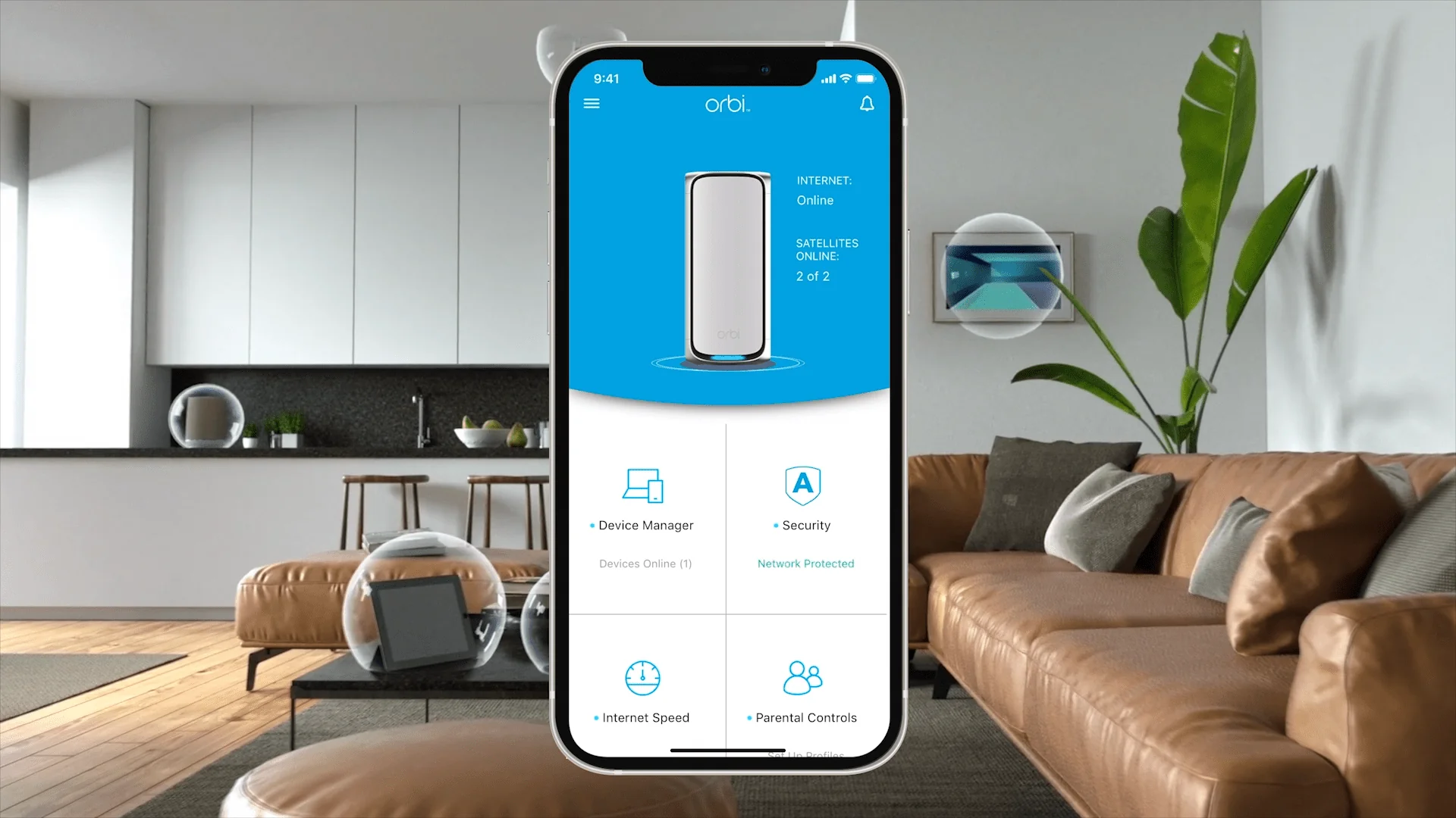 Netgear Orbi 970 Series RBE973S Quad-Band WiFi 7 Mesh System, 3-Pack (Router + 2 Satellites), 27Gbps, Covers Up to 10000 Sq. Ft., White - Image 9