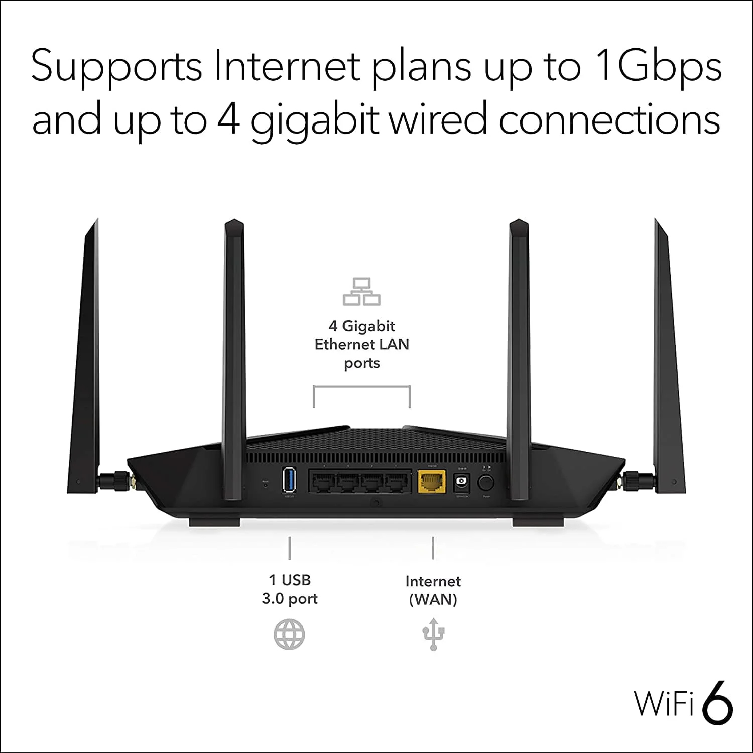 Netgear RAX50 Nighthawk AX6/6-Stream AX5400 WiFi 6 Router - Certified Refurbished - Image 3