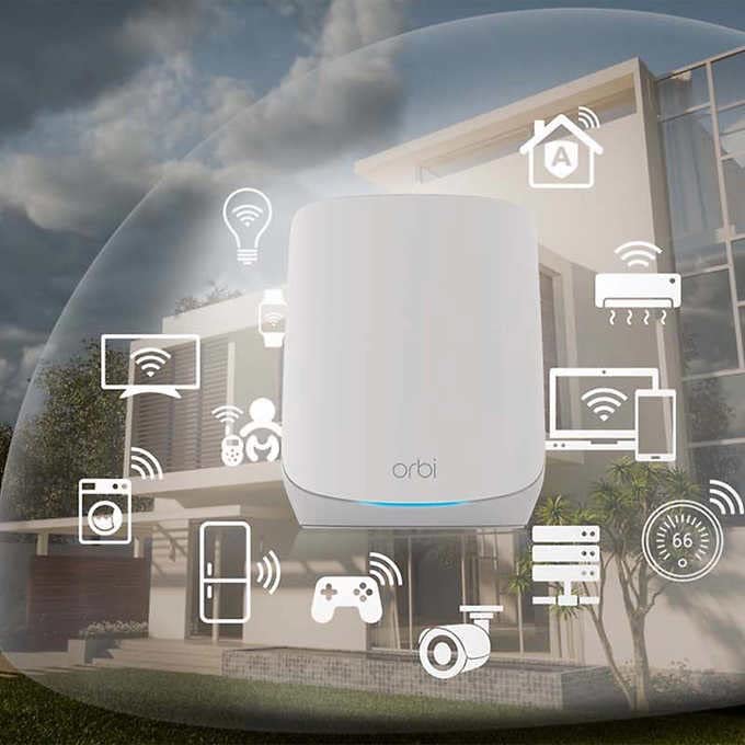 Netgear RBK763 Orbi AX5400 Tri-band WiFi 6 Mesh System, 5.4Gbps, 1 Router + 2 Satellites - Certified Refurbished - Image 3