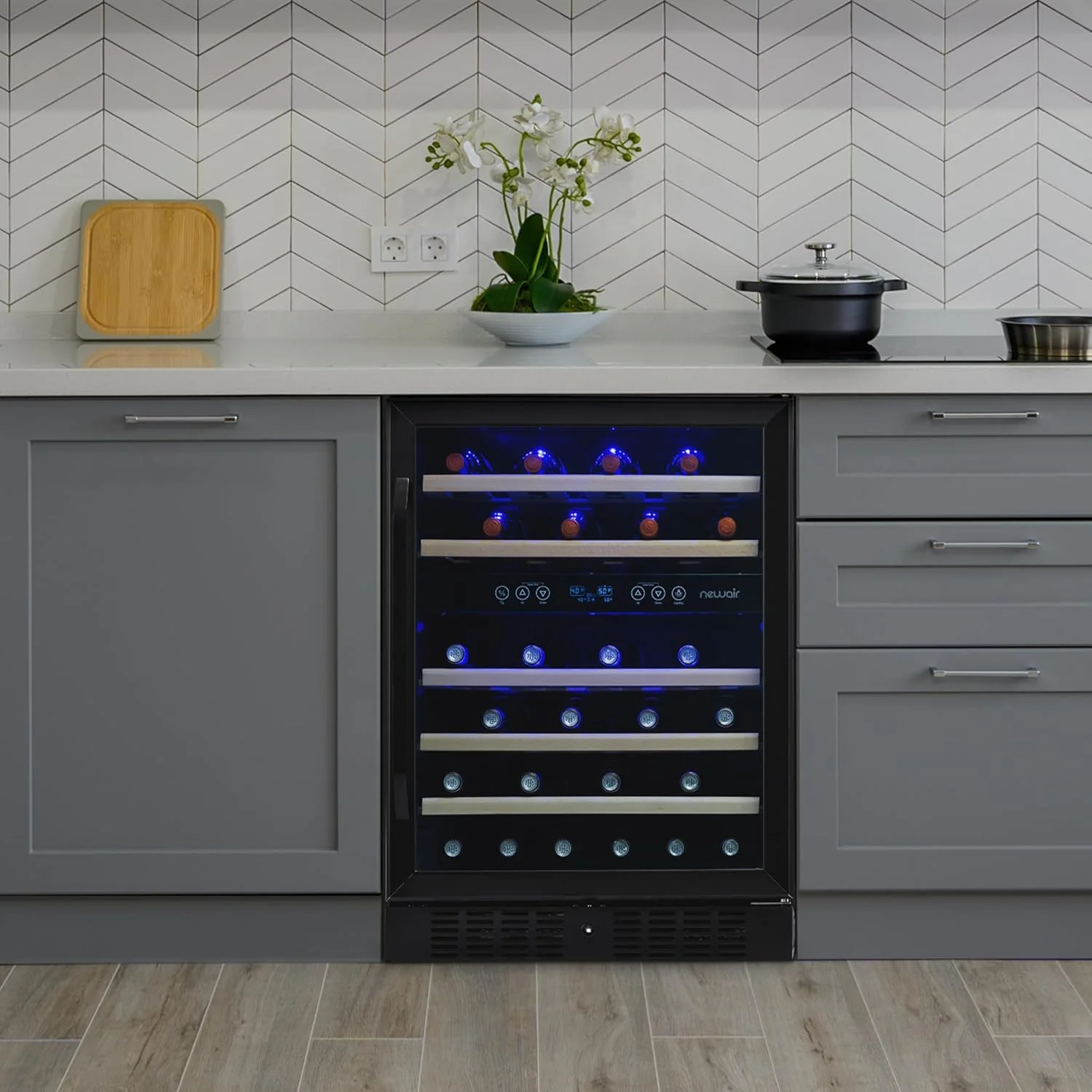 Newair 24" Built-in Dual Zone Wine Fridge, 46 Bottles, Black - Certified Refurbished - Image 9