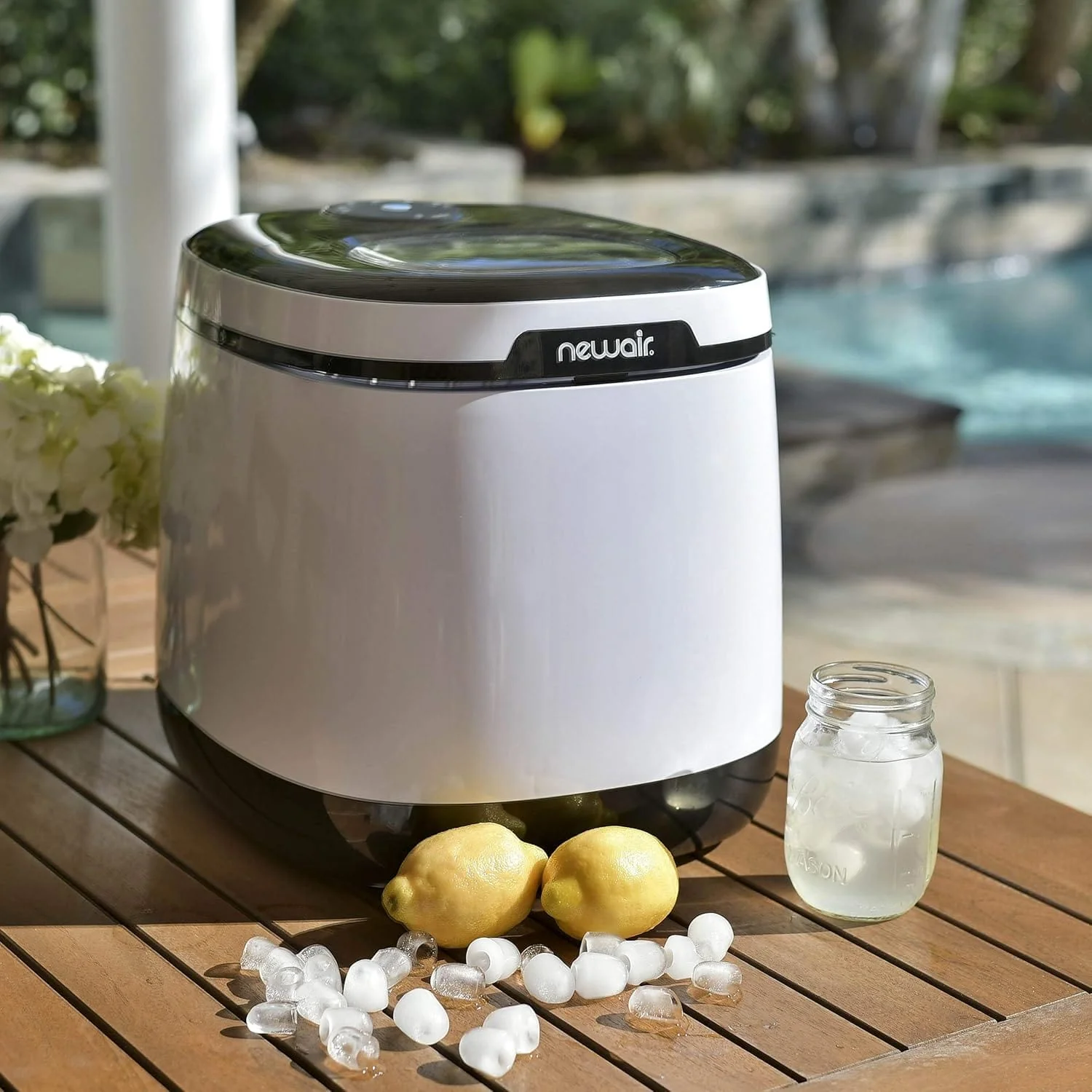 Newair Countertop Ice Maker with One Button Operation, 50 lbs of Ice a Day, White - Certified Refurbished - Image 4