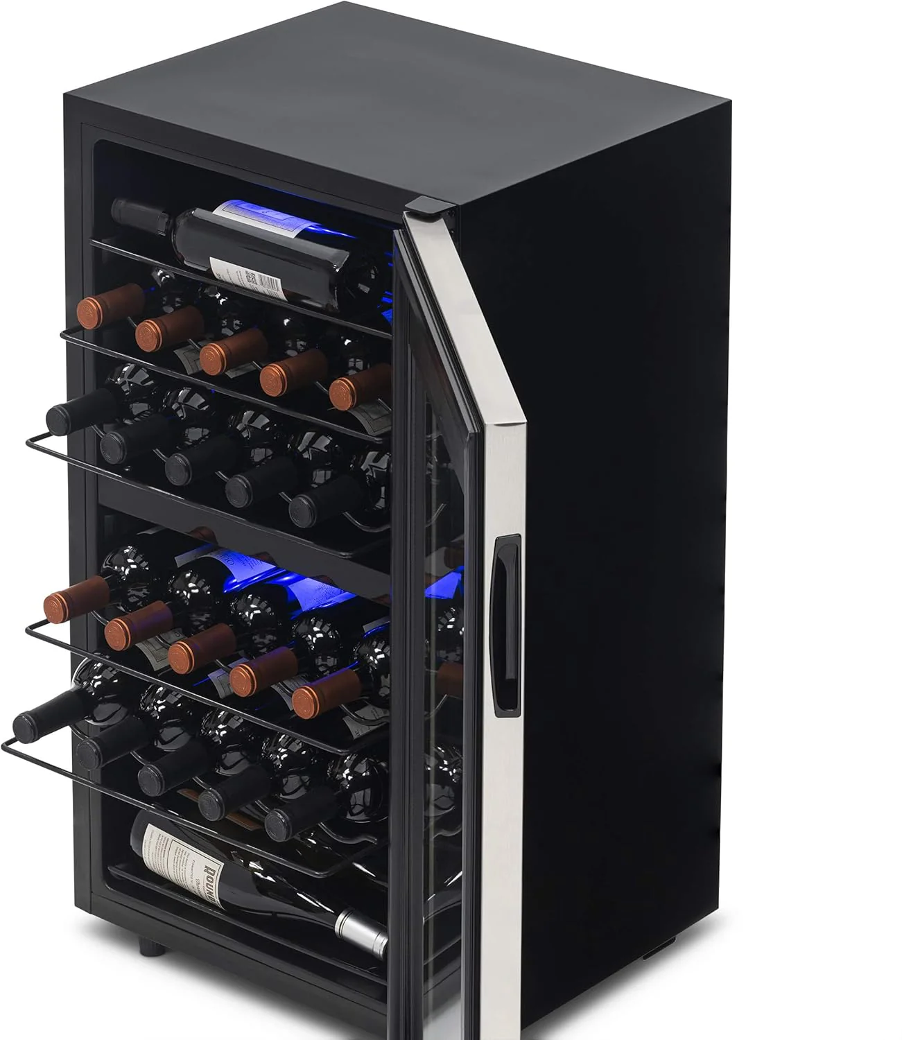 Newair Dual Zone Wine Fridge with Adjustable Racks, 28 Bottles, Stainless Steel - Certified Refurbished - Image 10