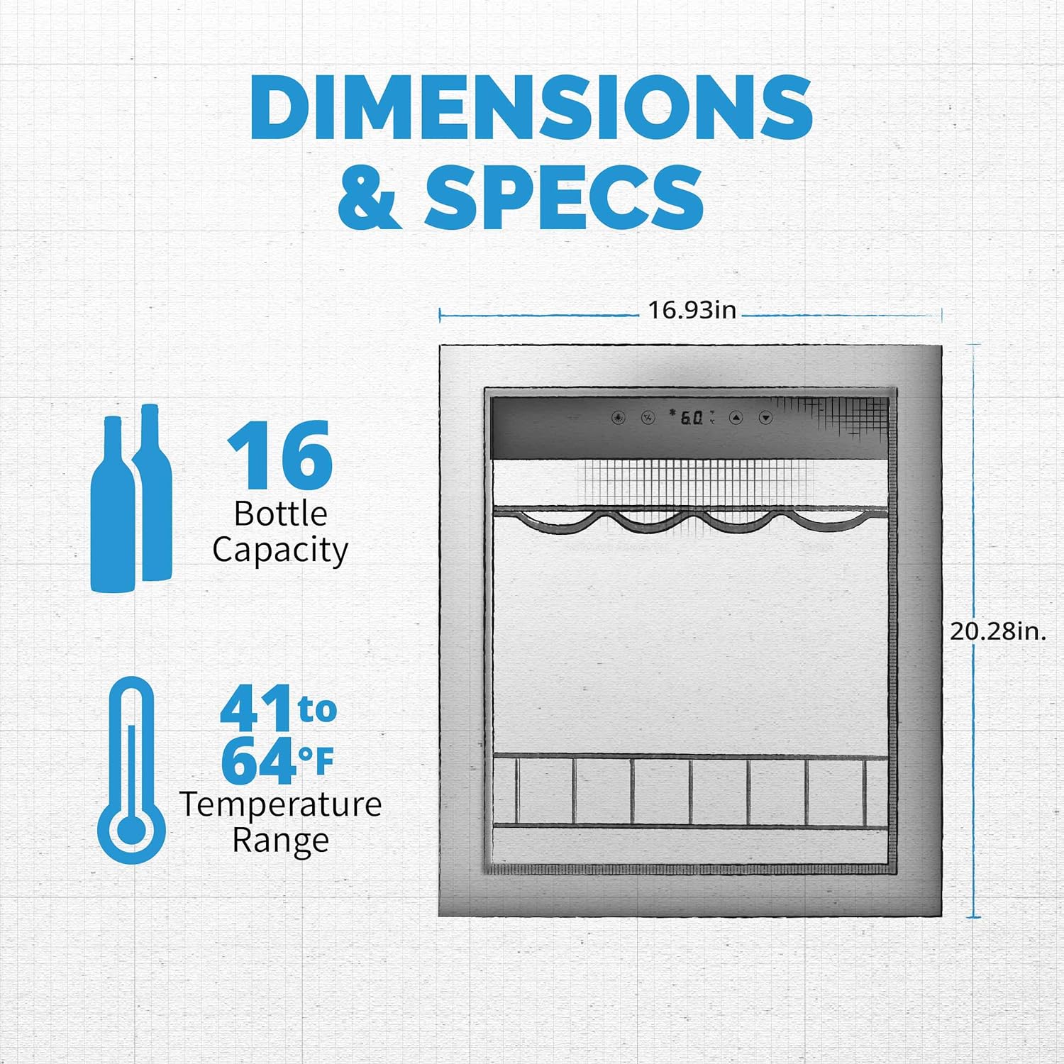 Newair Freestanding Wine Fridge with Digital Thermostat, 23 Bottles, Stainless Steel - Certified Refurbished - Image 5