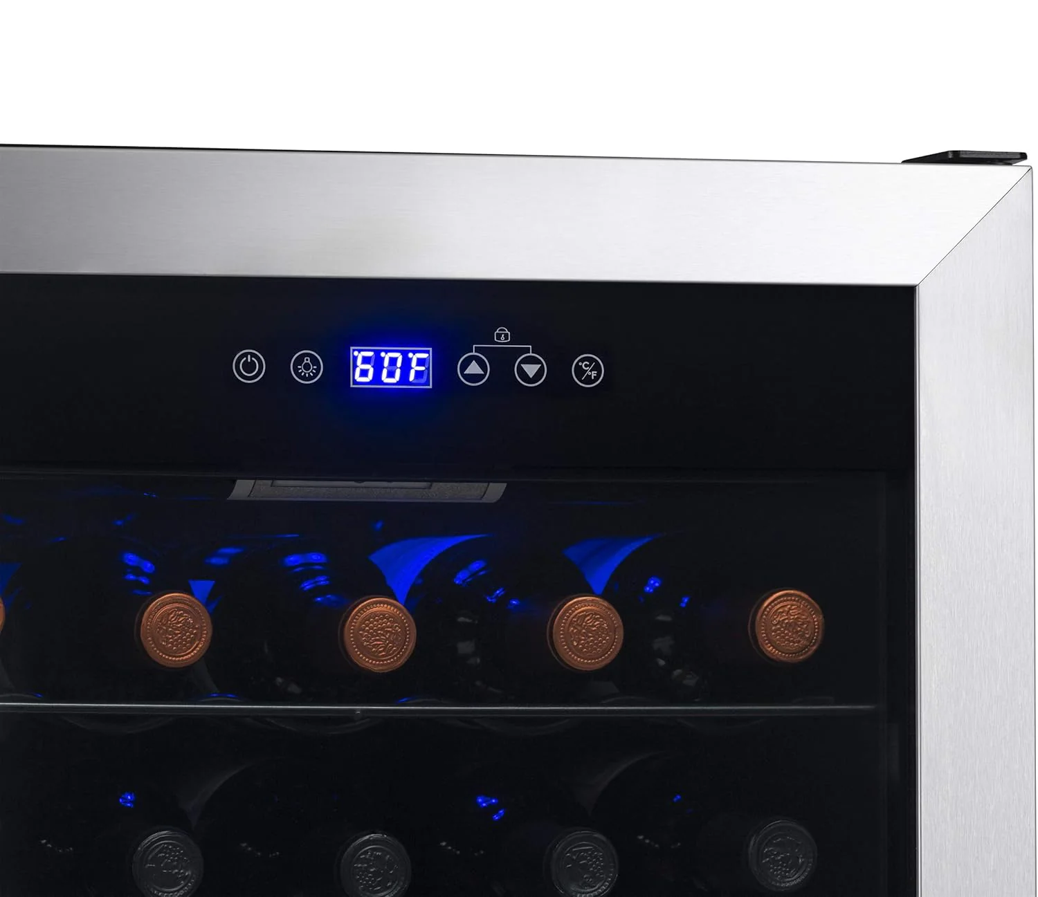Newair Freestanding Wine Fridge with Digital Thermostat, 23 Bottles, Stainless Steel - Certified Refurbished - Image 7