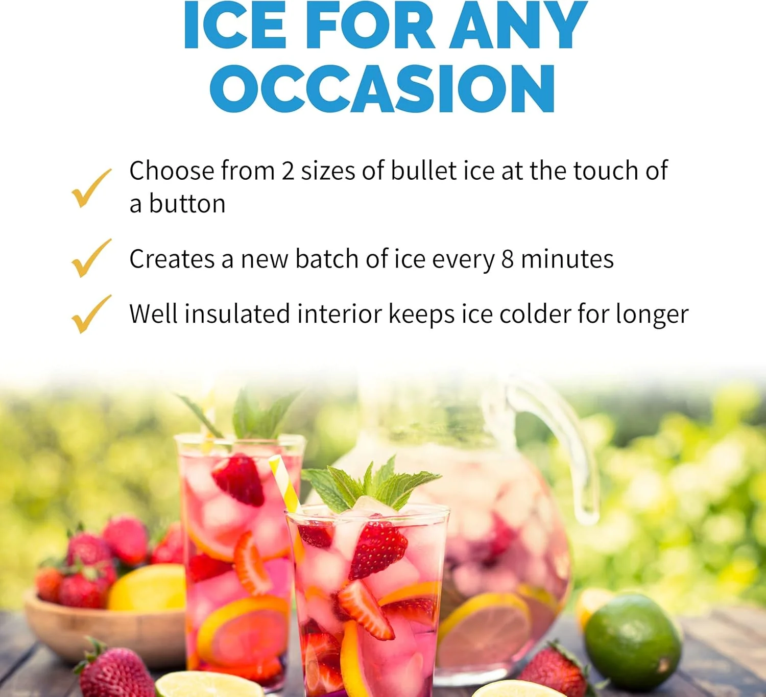 Newair Portable Ice Maker with 2 Ice Sizes, 33 lbs of Ice a Day, Black - Certified Refurbished - Image 4