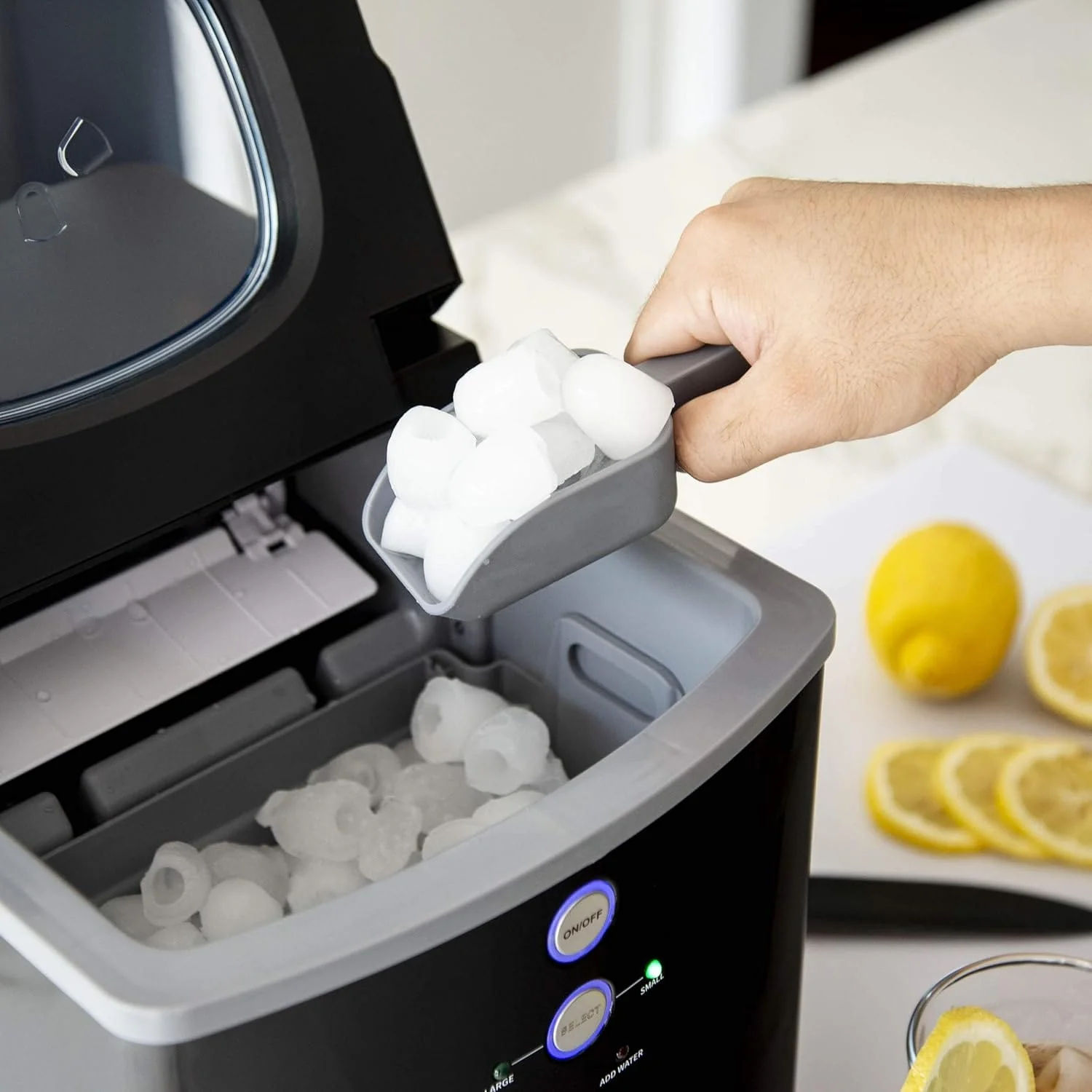 Newair Portable Ice Maker with 2 Ice Sizes, 33 lbs of Ice a Day, Black - Certified Refurbished - Image 9