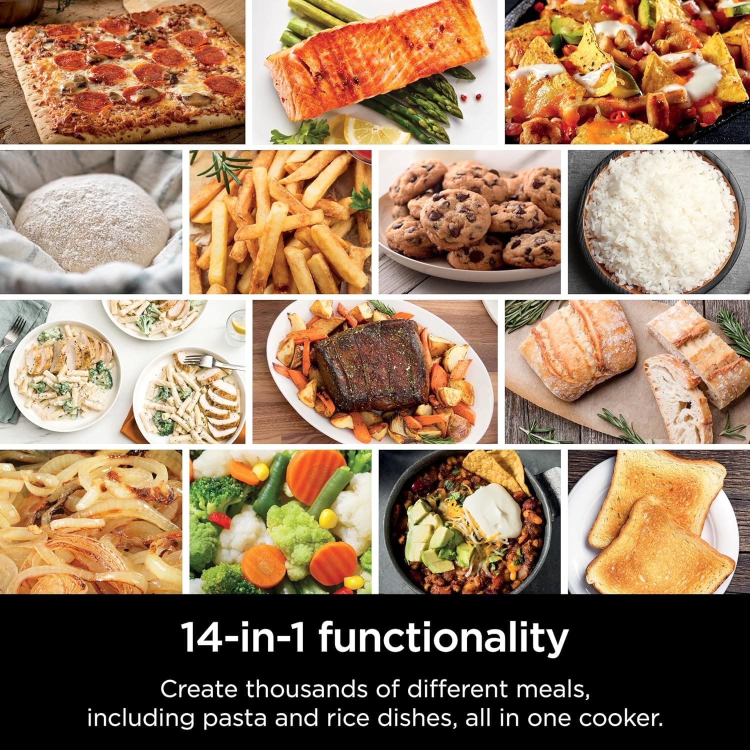 Ninja 14-in-1 Multicooker, Toaster Oven & Air Fryer, 15-Min Meals, 3 Accessories, Grey - Certified Refurbished - Image 11