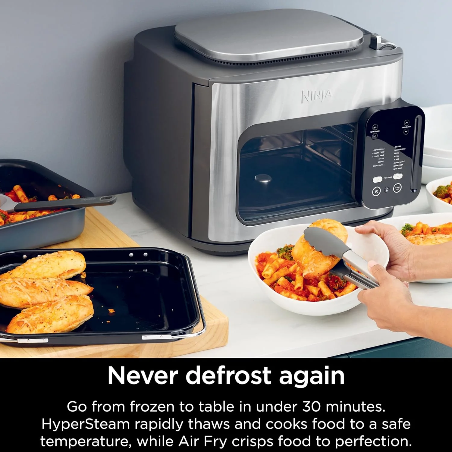 Ninja 14-in-1 Multicooker, Toaster Oven & Air Fryer, 15-Min Meals, 3 Accessories, Grey - Certified Refurbished - Image 6