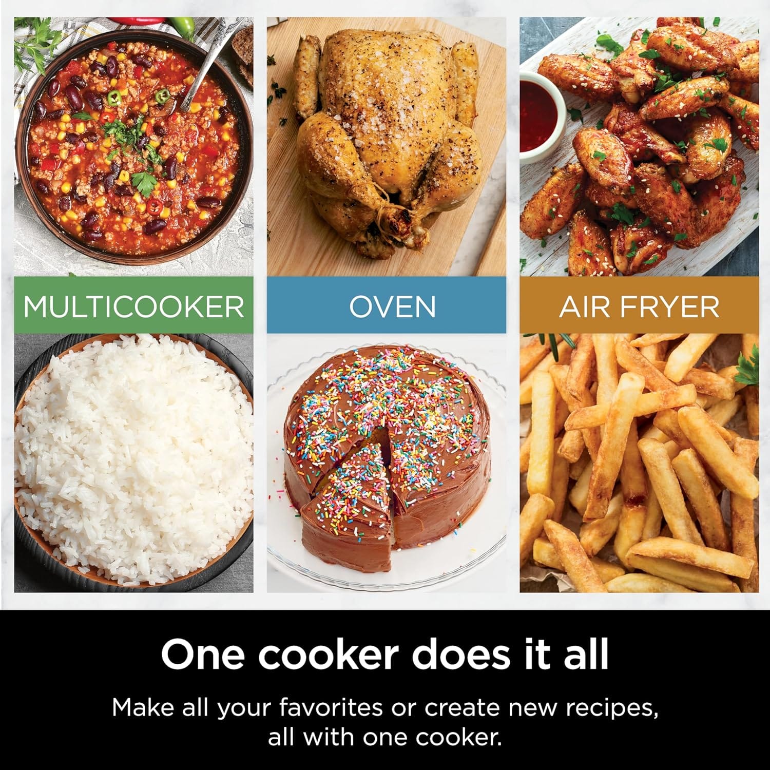 Ninja 14-in-1 Multicooker, Toaster Oven & Air Fryer, 15-Min Meals, 3 Accessories, Grey - Certified Refurbished - Image 7