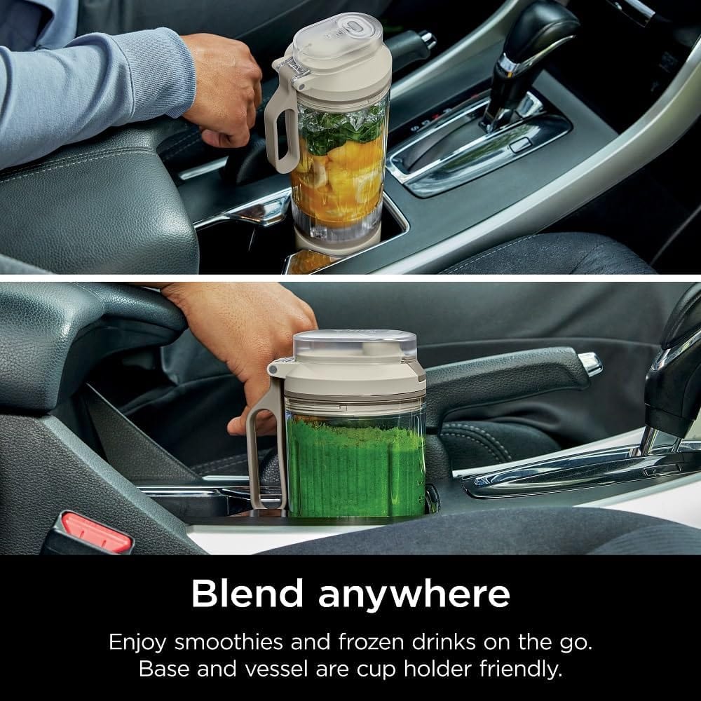 Ninja Blast Max Personal Cordless Blender for Smoothies, Blend, Ice Crush, 22 oz. Twist & Go, Cream - Certified Refurbished - Image 5