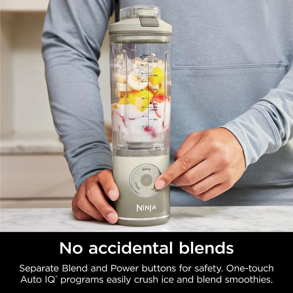 Ninja Blast Max Personal Cordless Blender for Smoothies, Blend, Ice Crush, 22 oz. Twist & Go, Cream - Certified Refurbished - Image 8
