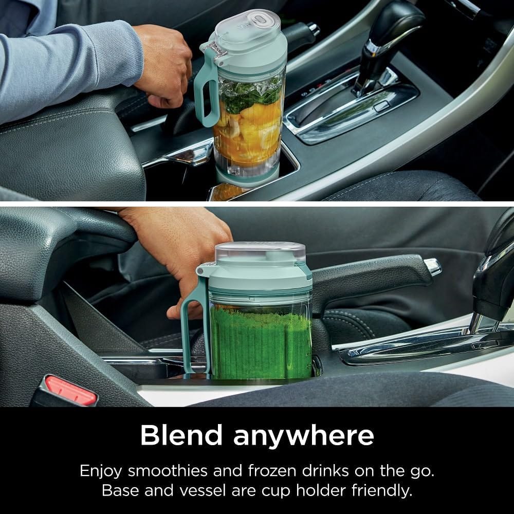Ninja Blast Max Personal Cordless Blender for Smoothies, Blend, Ice Crush, 22 oz. Twist & Go, Sea Glass - Certified Refurbished - Image 5