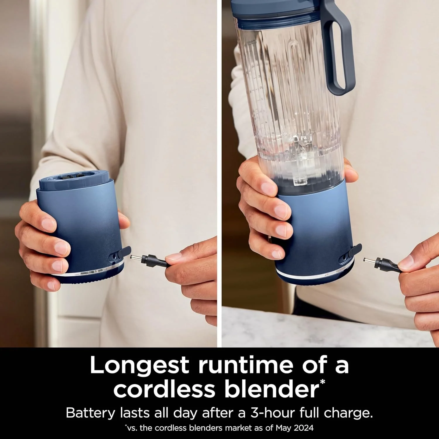 Ninja Blast Max Personal Cordless Blender for Smoothies, Blend, Ice Crush, 22 oz. Twist & Go, Teal - Certified Refurbished - Image 3