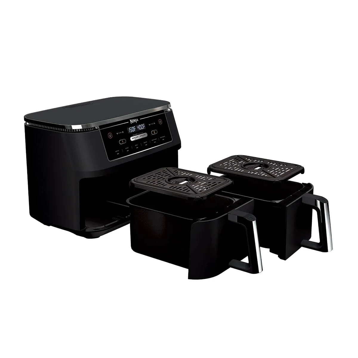 Ninja Foodi 6-in-1 XL 10-qt. 2-Basket Air Fryer with DualZone Technology Cooker, Black - Certified Refurbished - Image 3