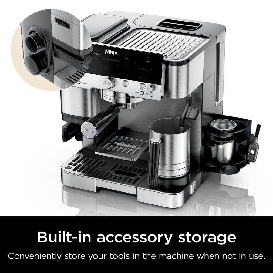Ninja Luxe Café Premier Series Espresso Machine, Drip Coffee, Cold Brew, Grinder, Tamper, Frother, Silver - Certified Refurbished - Image 12