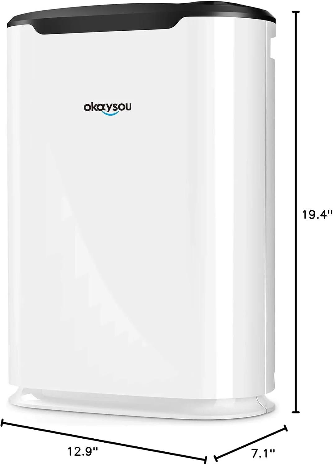 Okaysou AirMax8L 5-in-1 True HEPA Double Filtration System Large Room Air Purifier, White - Image 11