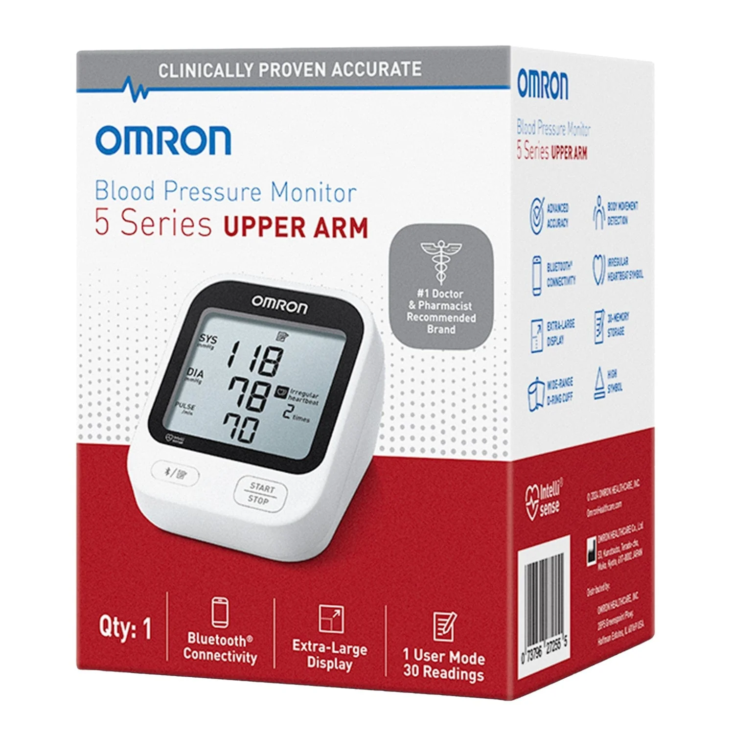 Omron 5 Series Digital Upper Arm Blood Pressure Monitor with D-Ring Cuff - Image 3