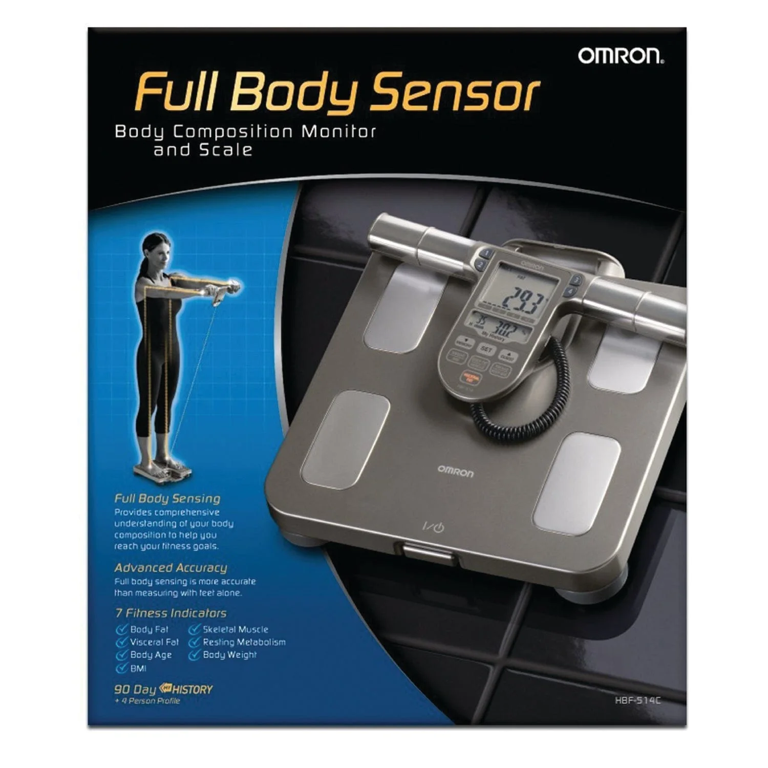 Omron Full-Body Composition Monitor Black Bathroom Scale - Image 4