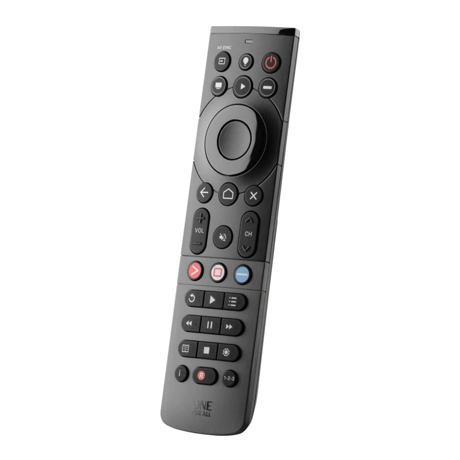 One For All Smart Streamer 5-Device Backlit Universal Remote, Black - Image 4