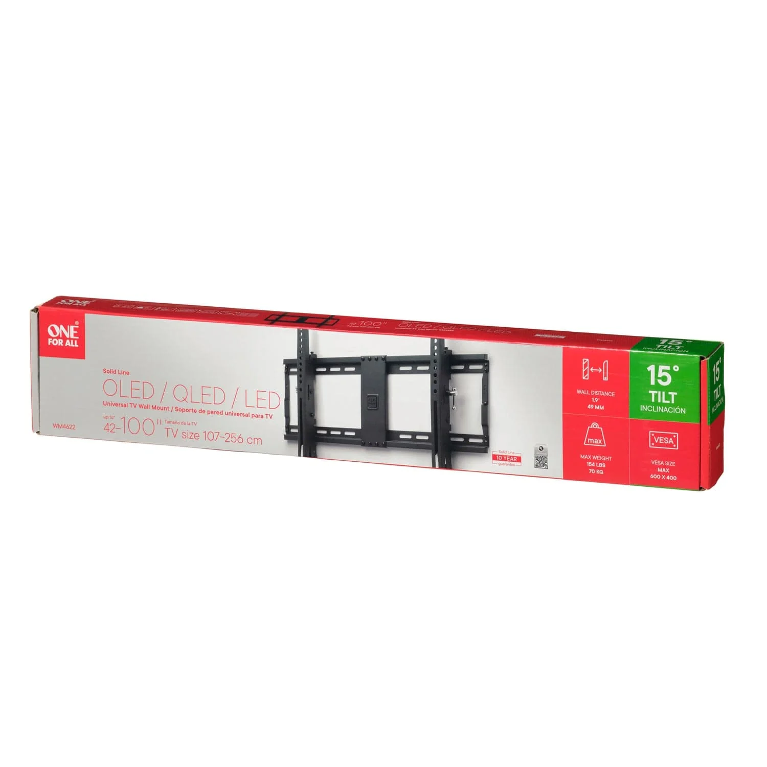 One For All SOLID Series 42-In. to 100-In. Universal Tilt TV Wall Mount - Image 5