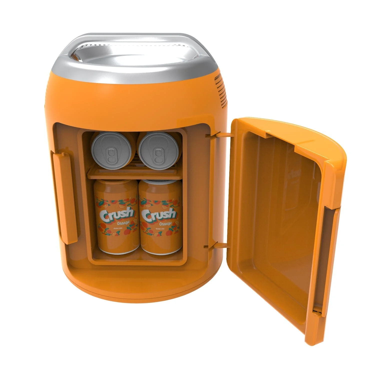 Orange Crush 6-Can Portable Mini Fridge, Orange - Image 2