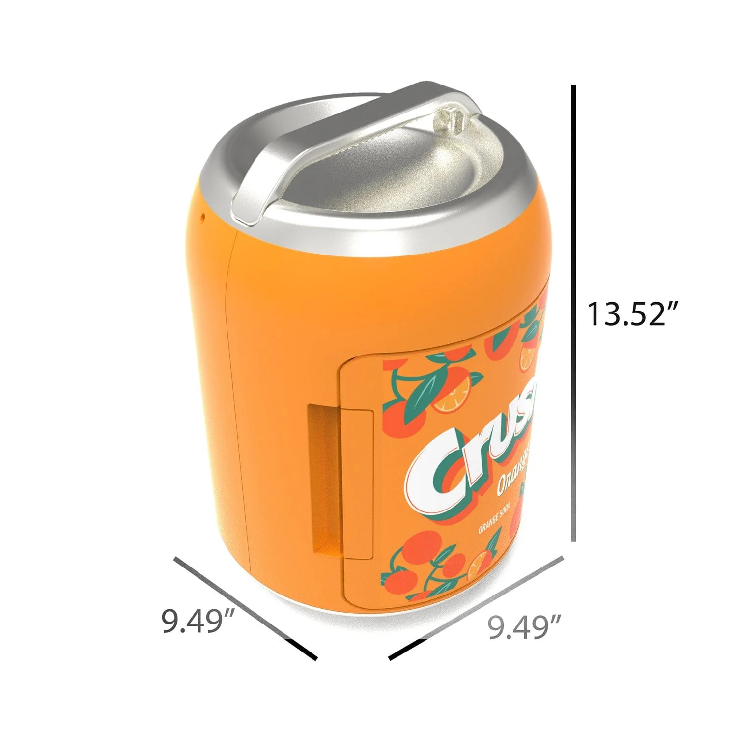 Orange Crush 6-Can Portable Mini Fridge, Orange - Image 3