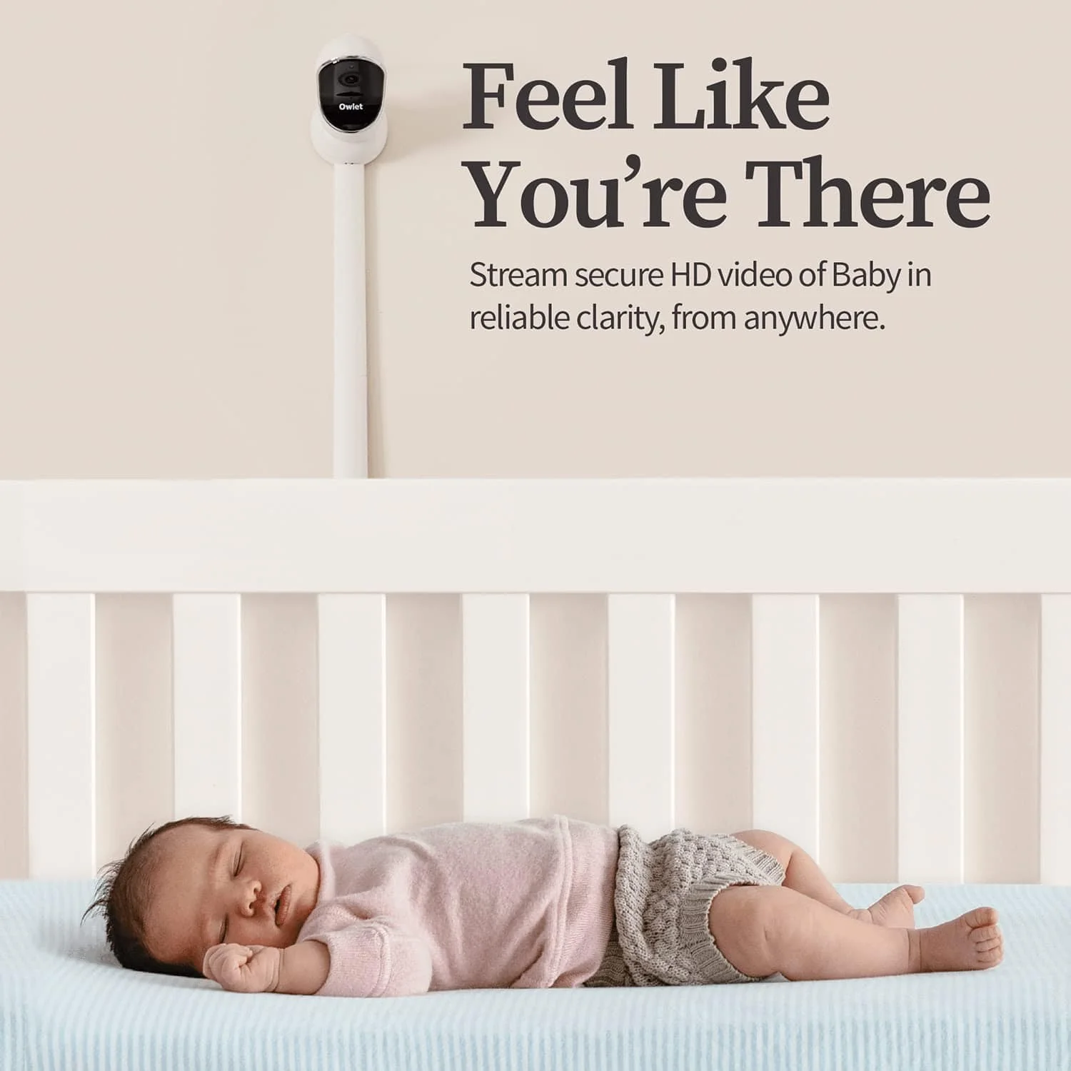 Owlet Cam Audio and Background Sound, Room Temp, Night Vision Smart HD Video Camera Baby Monitor White - Image 5