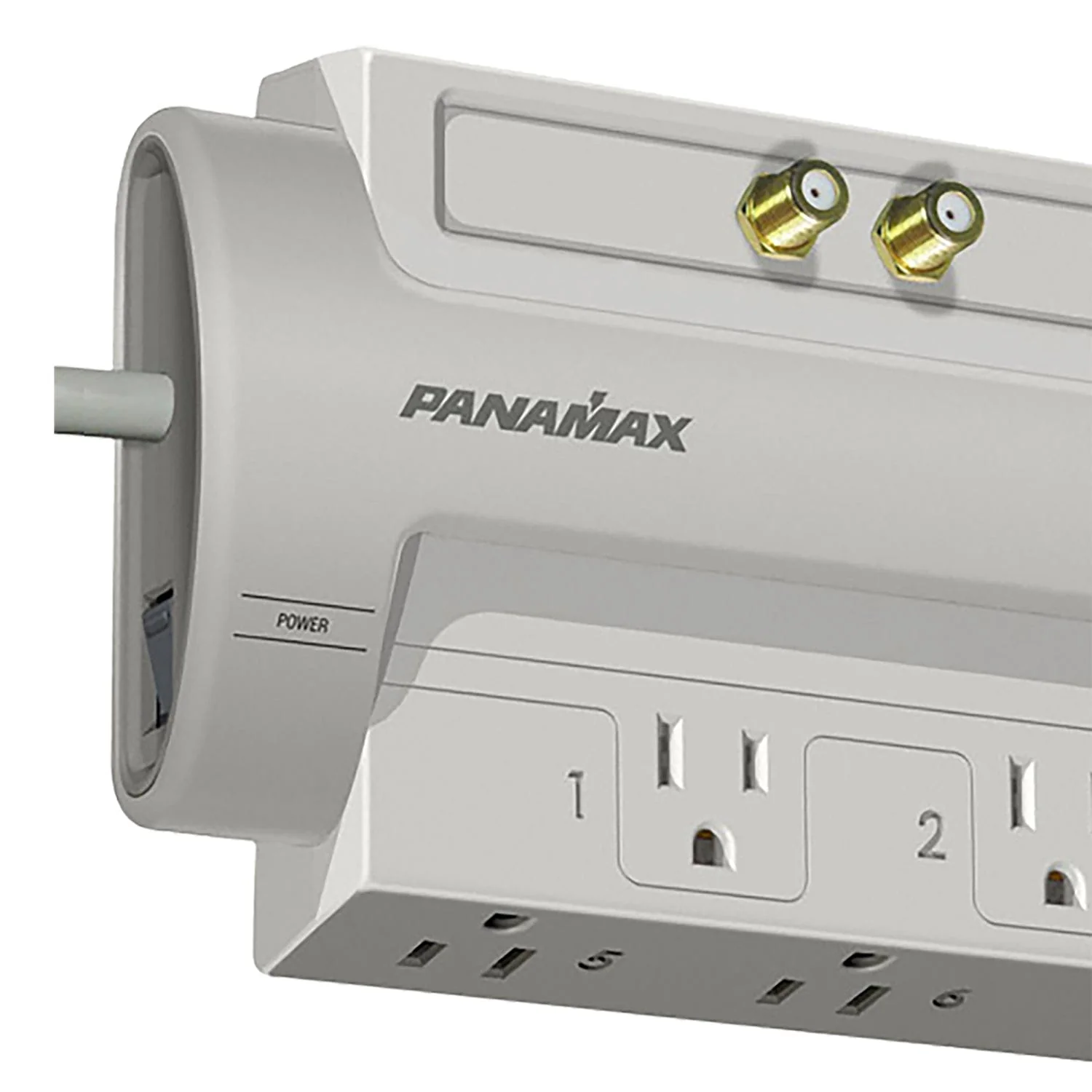 Panamax 8-AC Outlet, Telco, and Coax 1125-Joules AV Surge Protector Power Strip, 6-Ft. Cord with Angled Plug, SP8-AV - Image 4