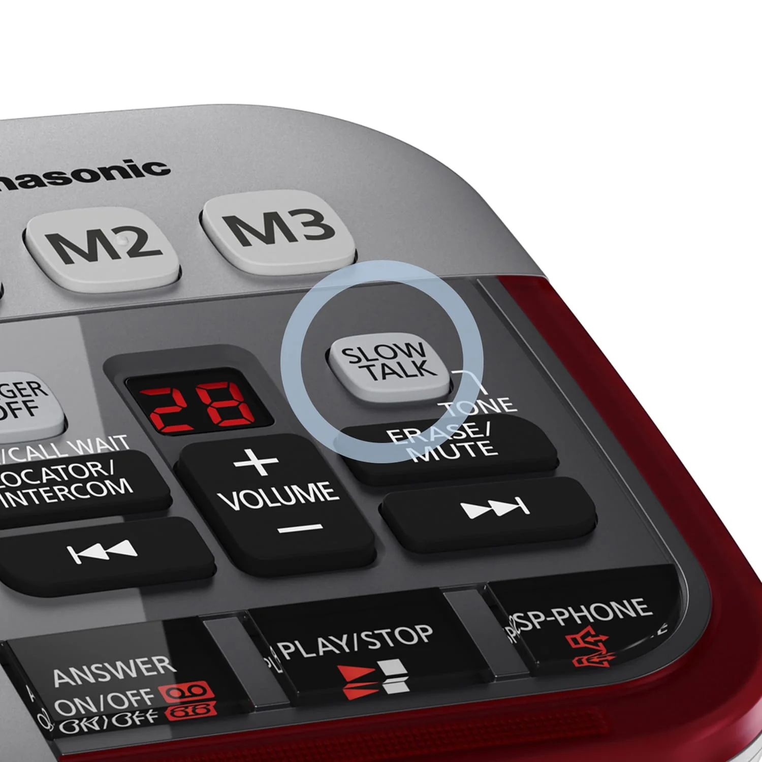 Panasonic 1-Handset DECT 6.0 50-dB Amplified/Expandable Cordless Phone System for Landline, Answering System, Noise Reduction, and Visual Ringer - Image 5