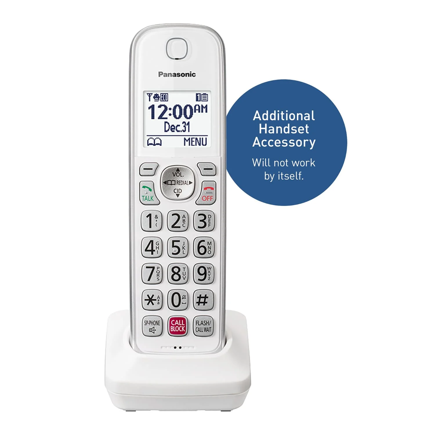 Panasonic Cordless Phone Accessory Handset for Panasonic KX-TGD81x and KX-TGD83x Series - Image 5