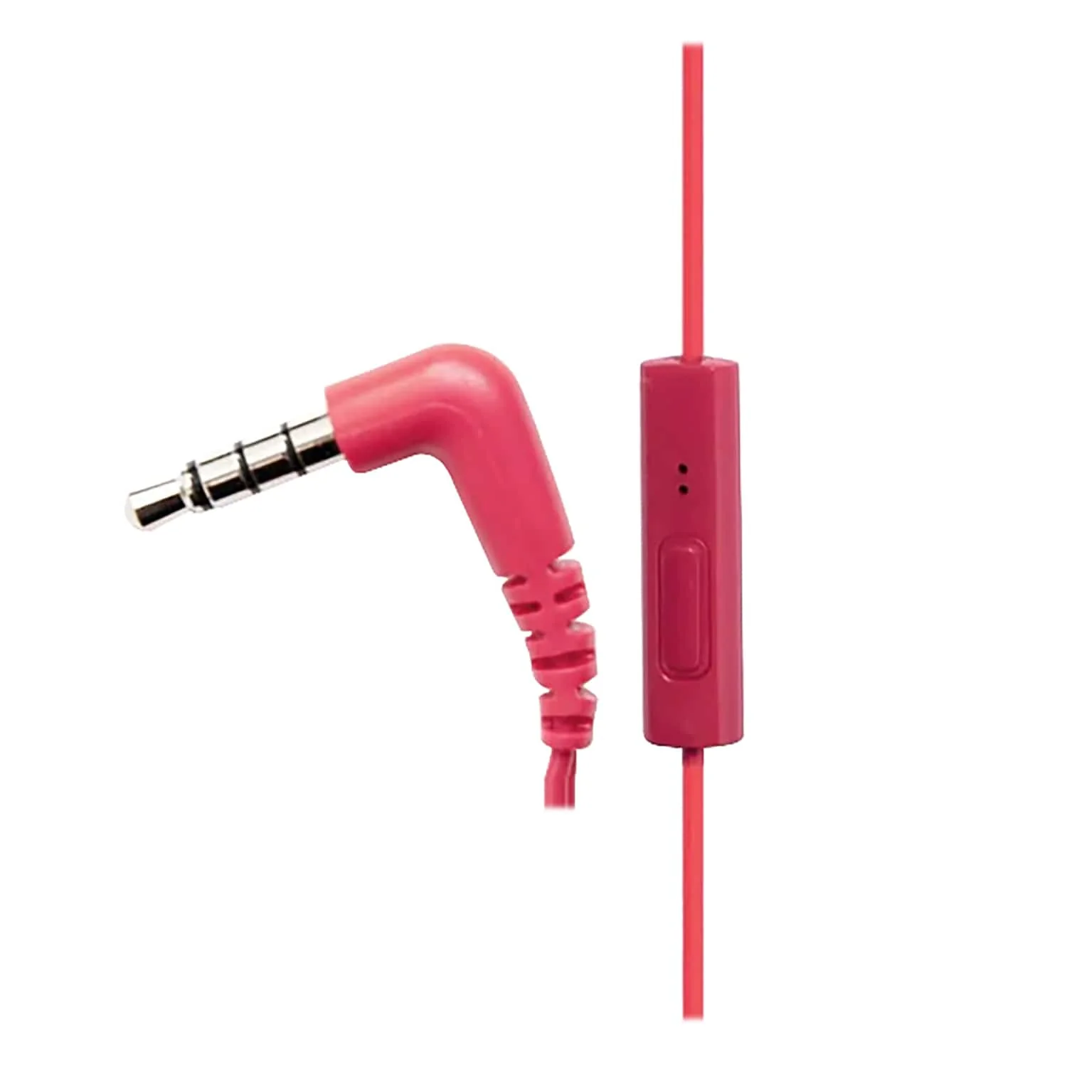 Panasonic ErgoFit Wired In-Ear Earbud Headphones with In-Line Mic/Call Remote and Right-Angle 3.5-mm TRRS Connector, RP-TCM125, Matte Black/Red - Image 3