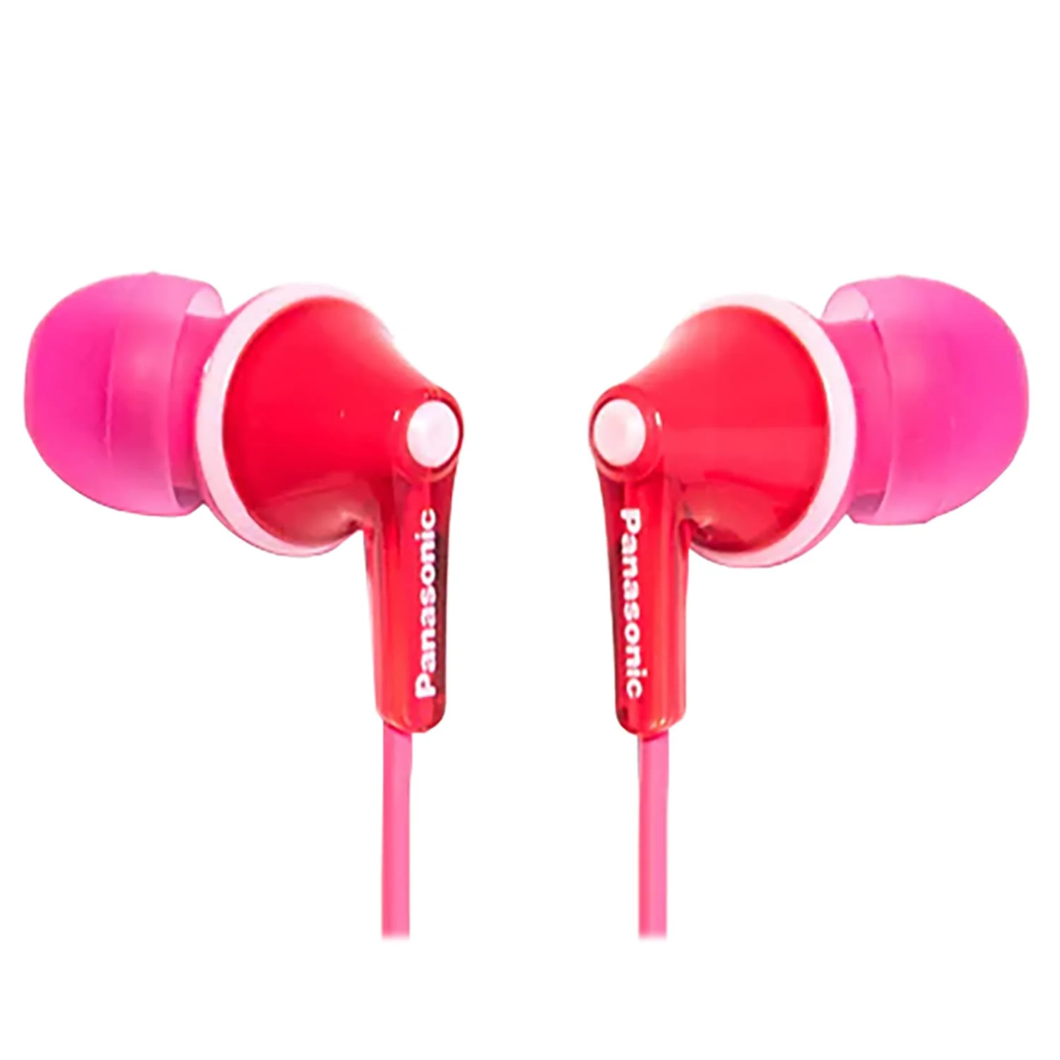 Panasonic ErgoFit Wired In-Ear Earbud Headphones with In-Line Mic/Call Remote and Right-Angle 3.5-mm TRRS Connector, RP-TCM125, Pink - Image 4