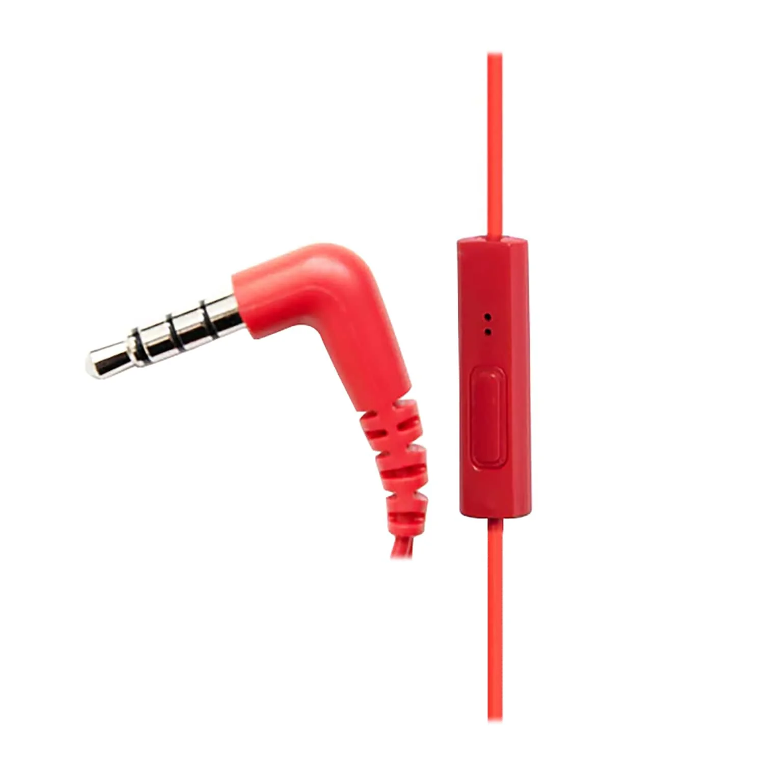 Panasonic ErgoFit Wired In-Ear Earbud Headphones with In-Line Mic/Call Remote and Right-Angle 3.5-mm TRRS Connector, RP-TCM125, Red - Image 3