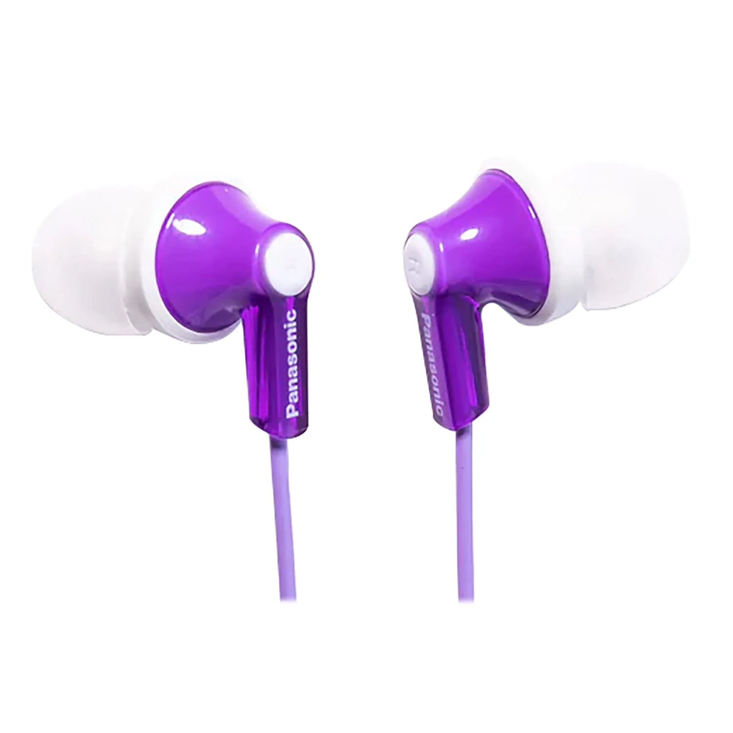 Panasonic ErgoFit Wired In-Ear Earbud Headphones with Right-Angle 3.5-mm Connector, RP-HJE120, Purple - Image 5