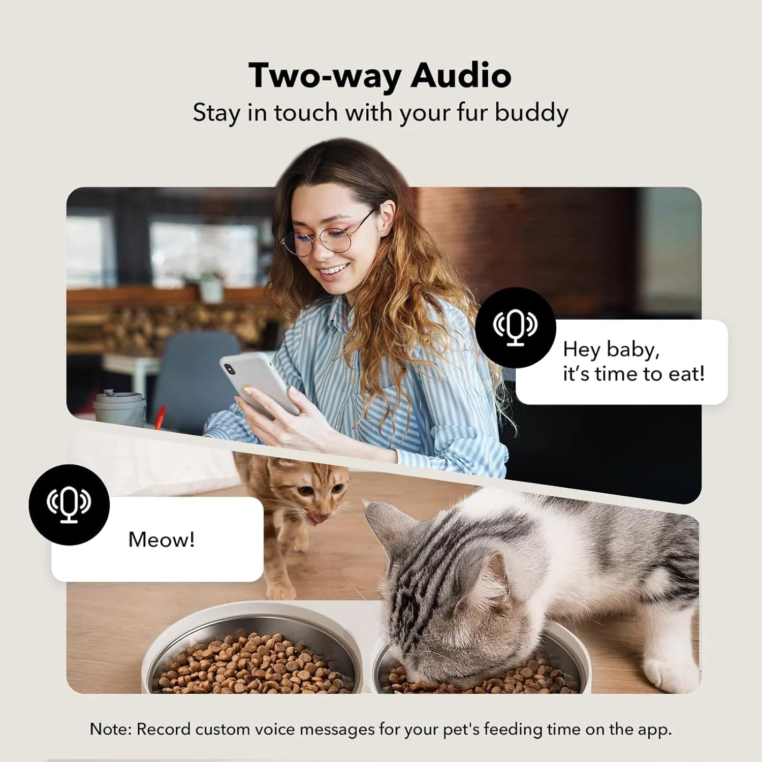Petlibro Automatic Dual Tray Smart Pet Feeder with Video Camera, Night Vision, Low Food & Motion & Sound Alerts, White - Certified Refurbished - Image 4