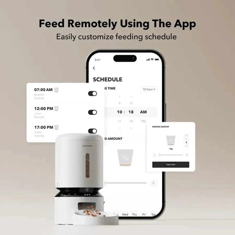 Petlibro Granary 5L Automatic Pet Feeder, Camera Monitoring, White - Certified Refurbished - Image 4